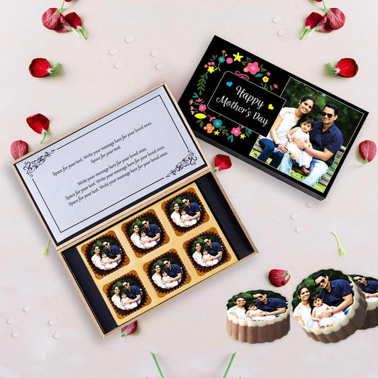Attractive Designed box of Personalised Chocolates for Mothers Day