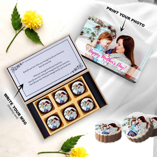 Photo printed personalised chocolate box for mommy