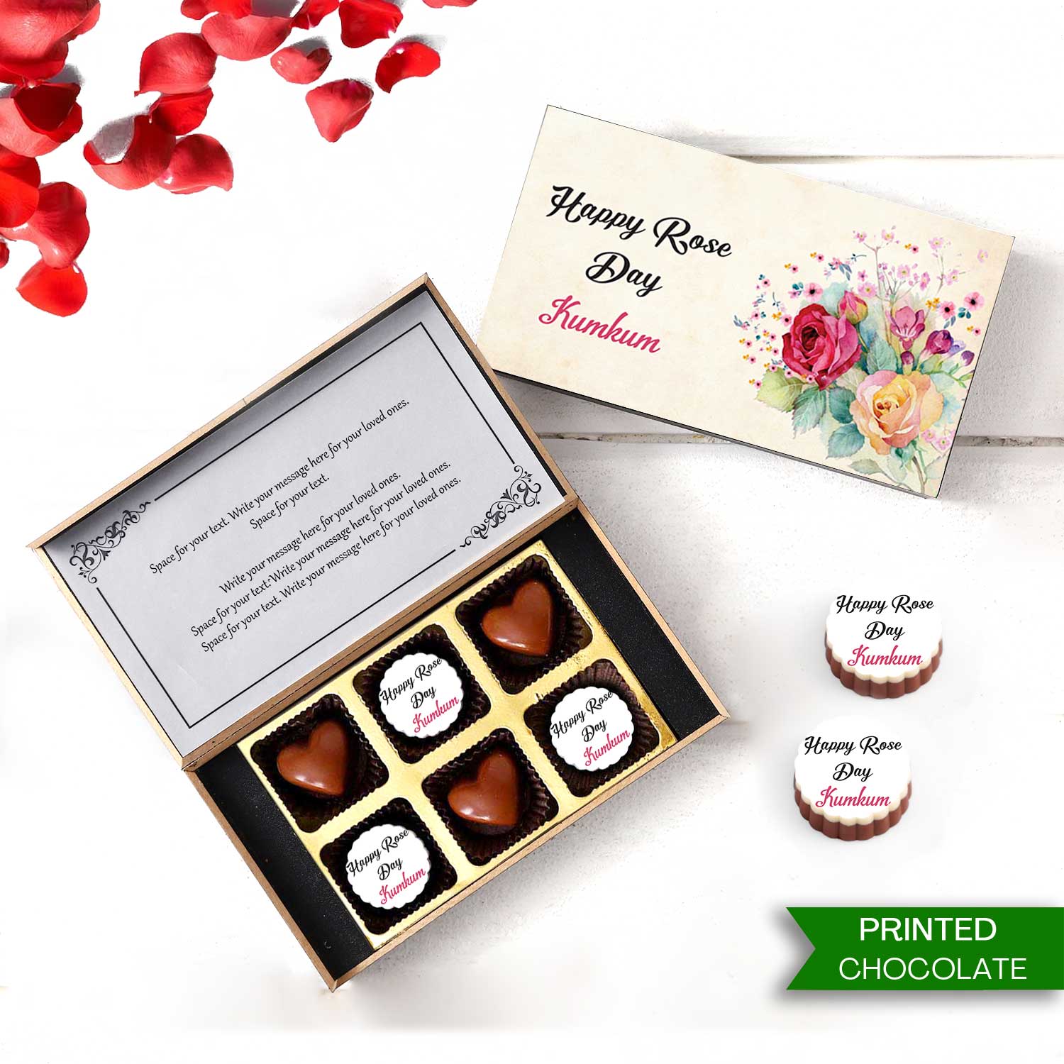 Send Rose Day Premium Personalised chocolate gift