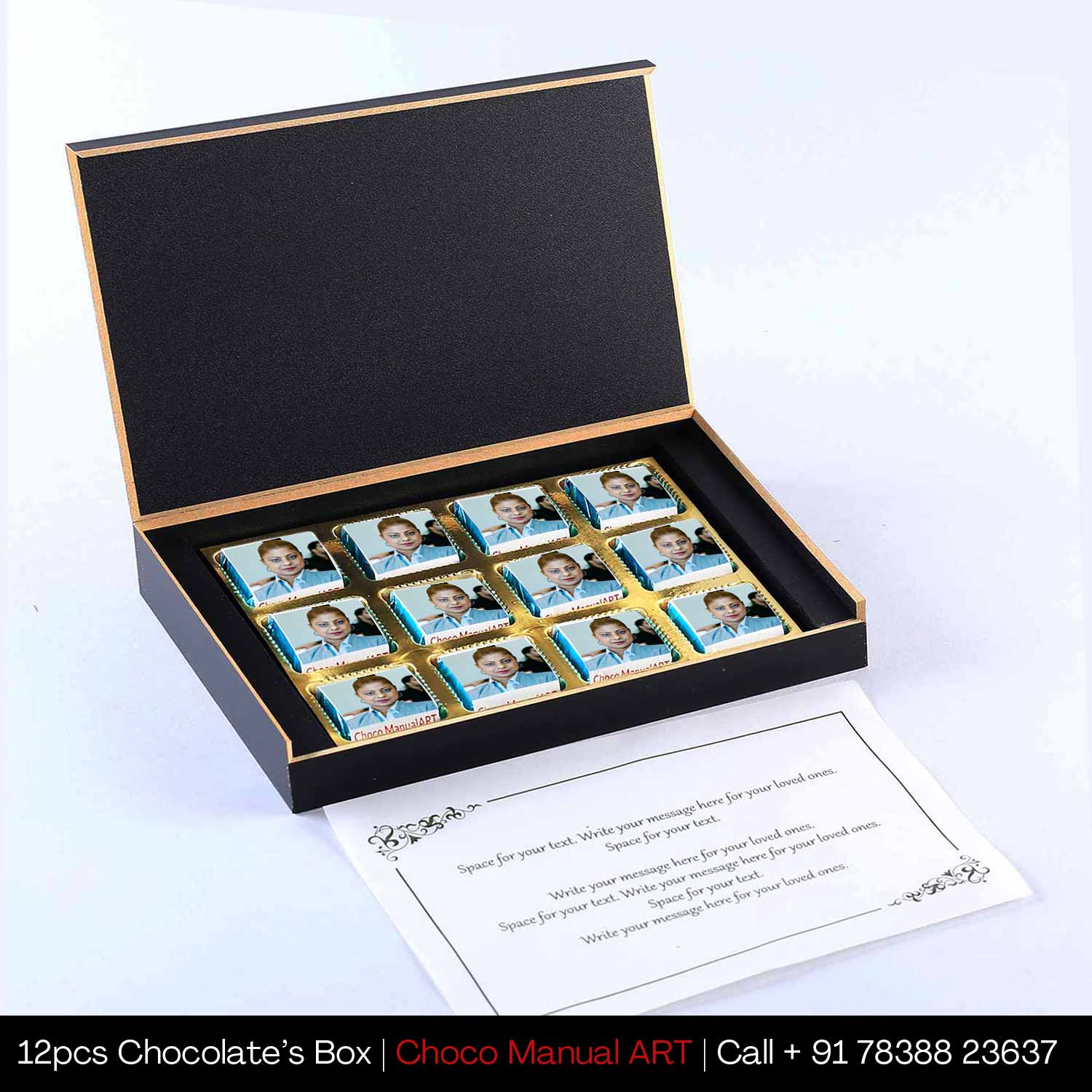Personalized Pic and Name Printed chocolate unique gifts for Anniversary and weddings
