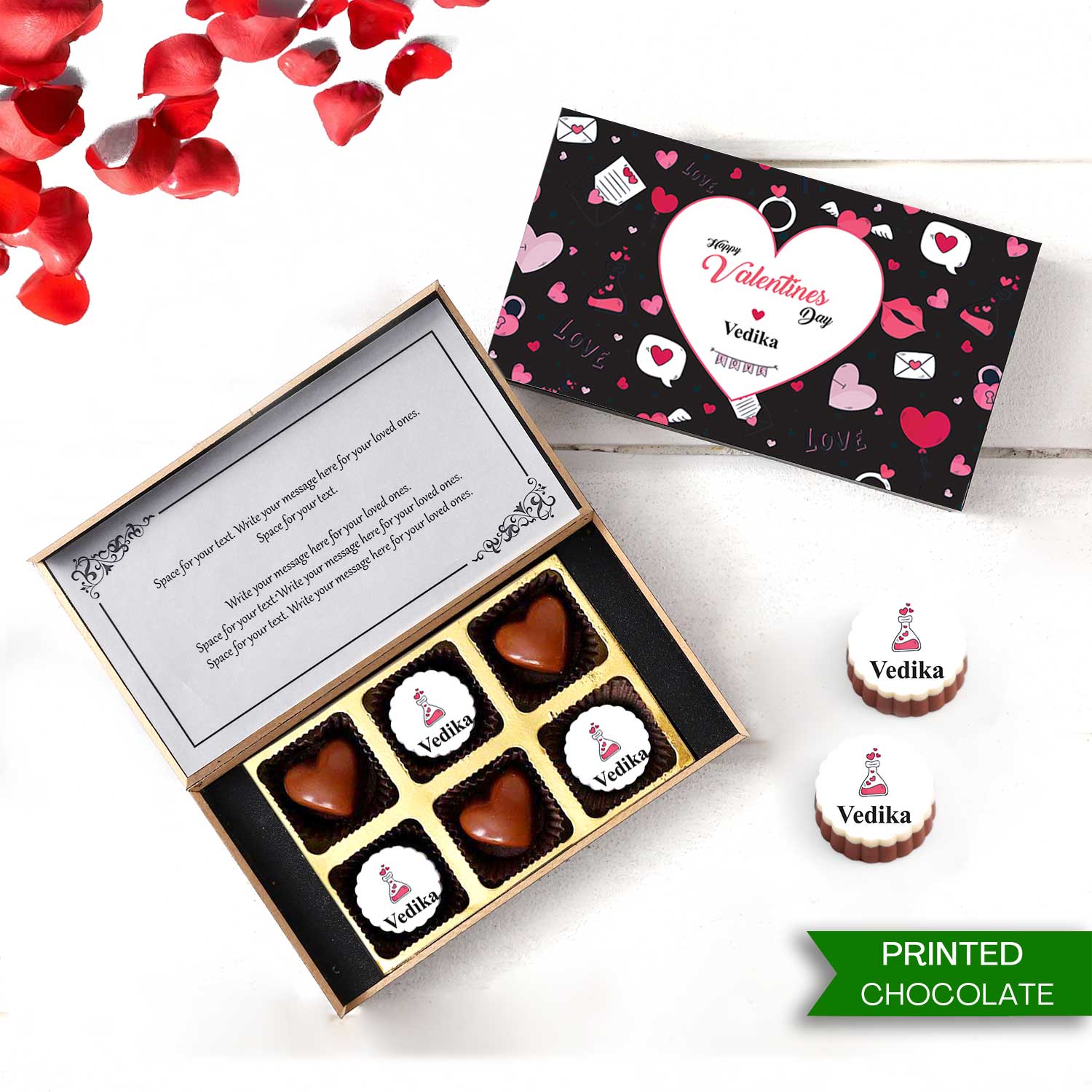 Lovey Dovey Valentine Special Personalised Chocolate Box