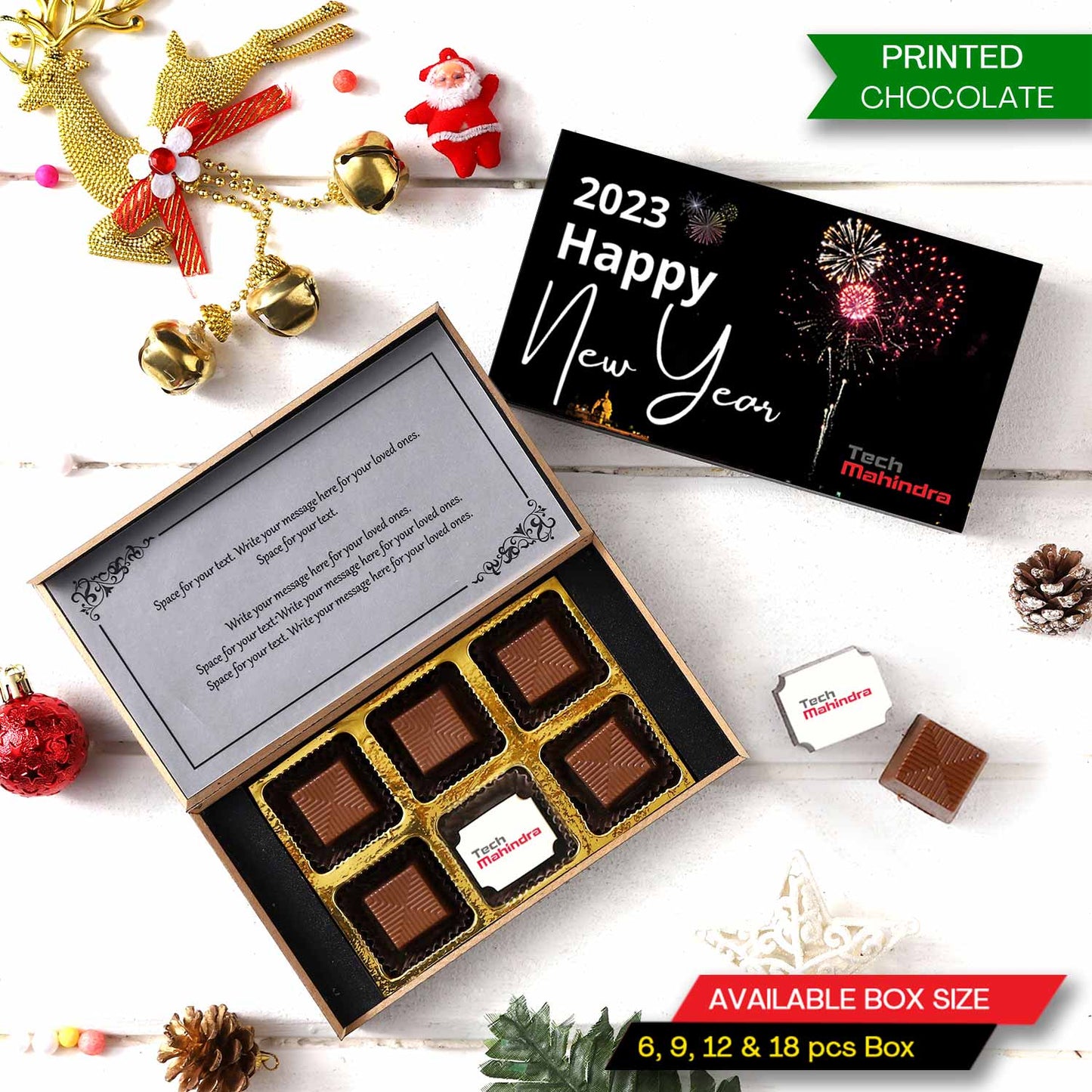 Christmas Gift | Logo and Message Print Chocolate Gift | Choco ManualART