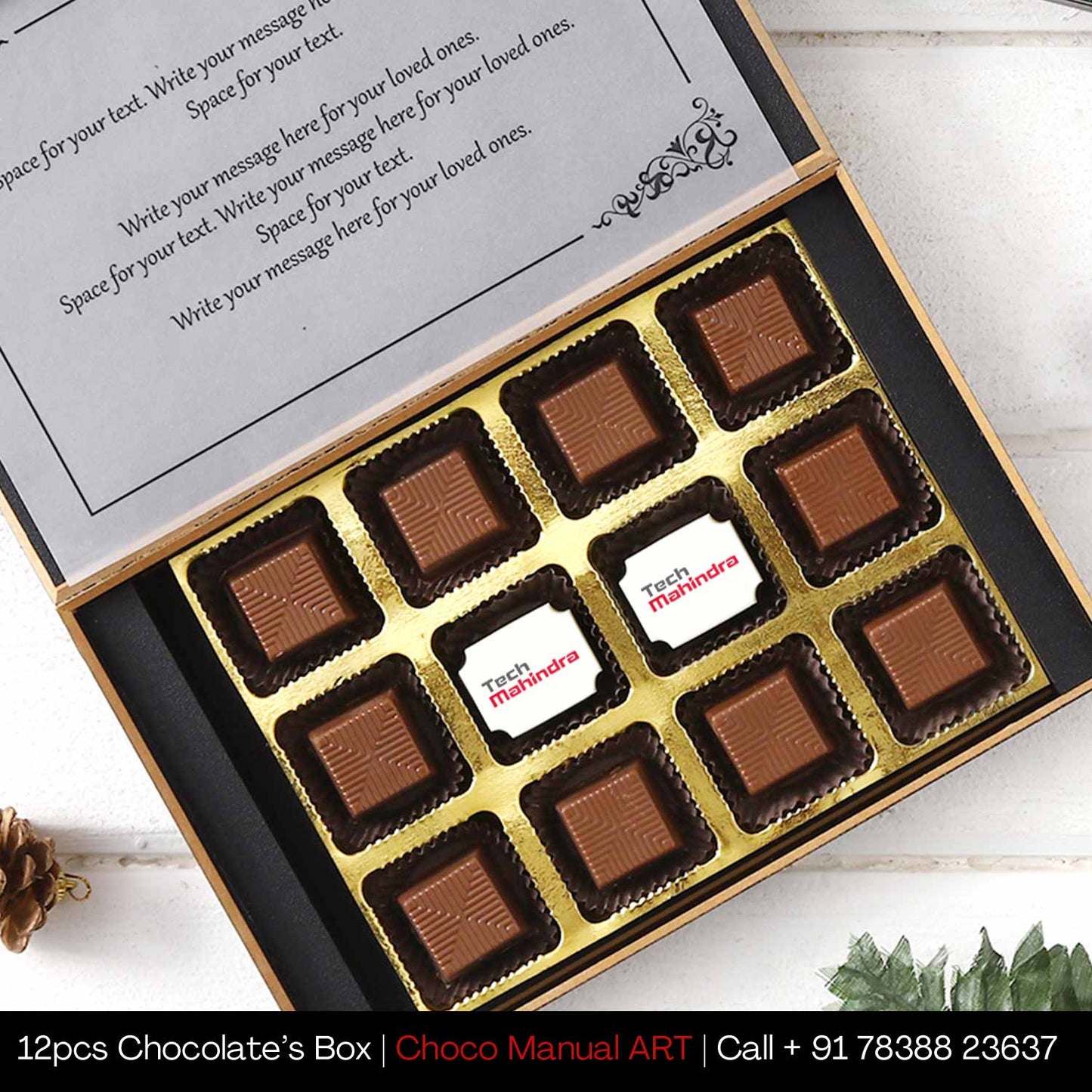 Christmas Gift | Logo and Message Print Chocolate Gift | Choco ManualART