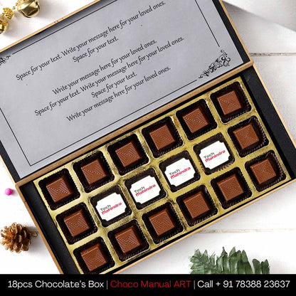 Christmas Gift | Logo and Message Print Chocolate Gift | Choco ManualART