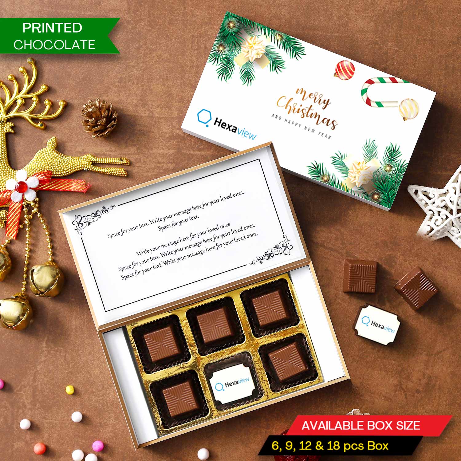 Best New Year Chocolate Gift Ideas For Employees with Printed Logo