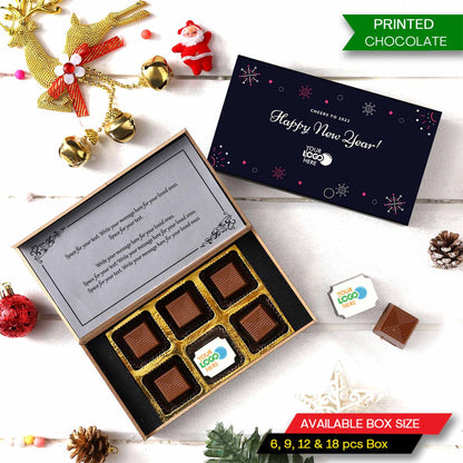 For New Year and Christmas | Your brand on chocolates | Logo chocolates Gifts