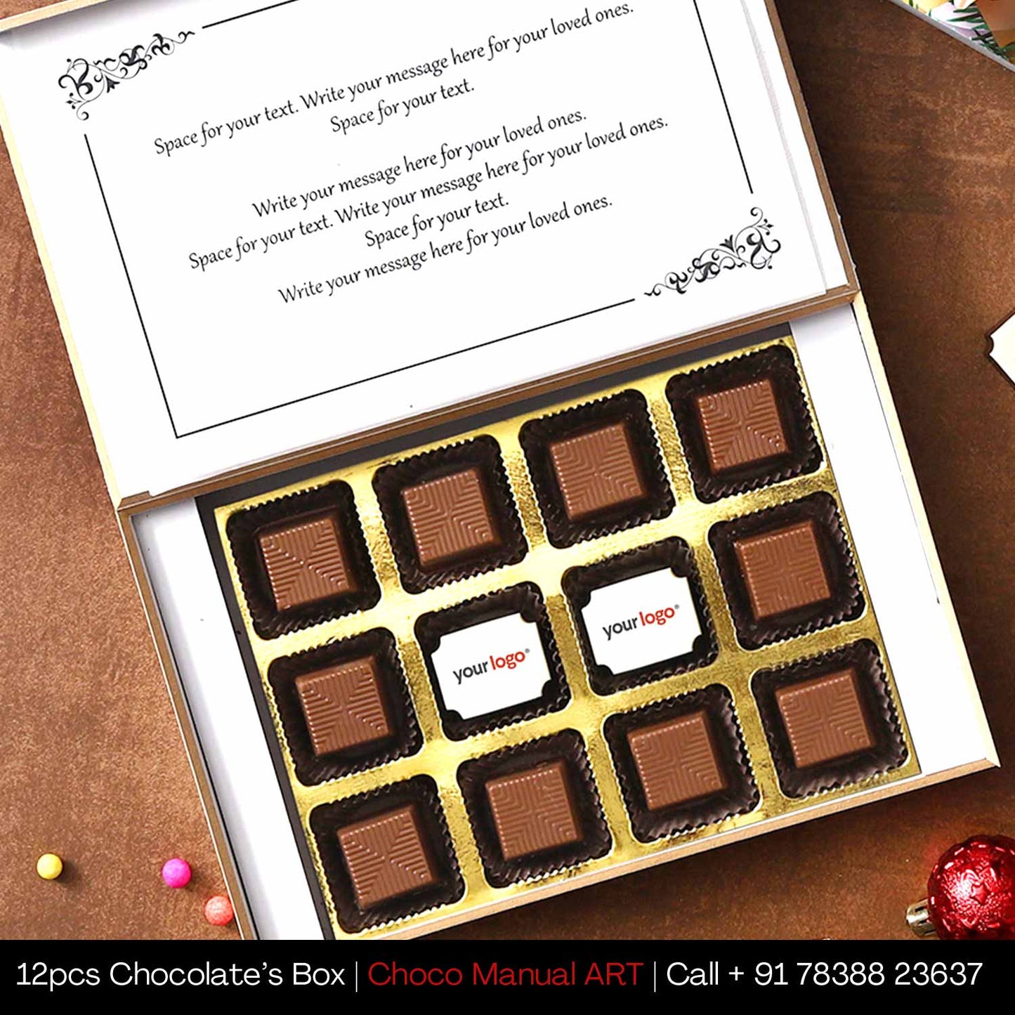Printed Logo Chocolate For Corporate New Year Gift
