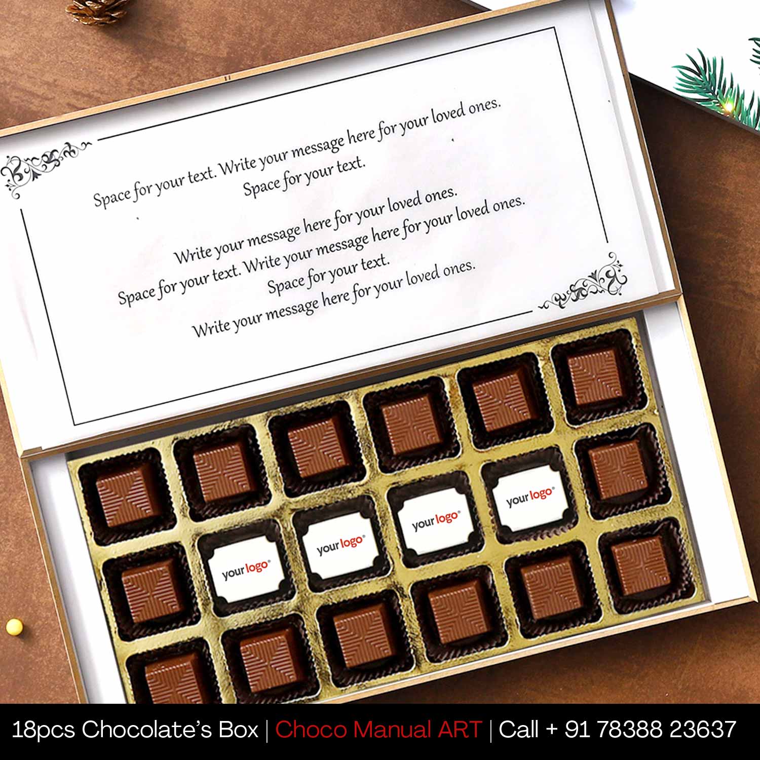 Printed Logo Chocolate For Corporate New Year Gift