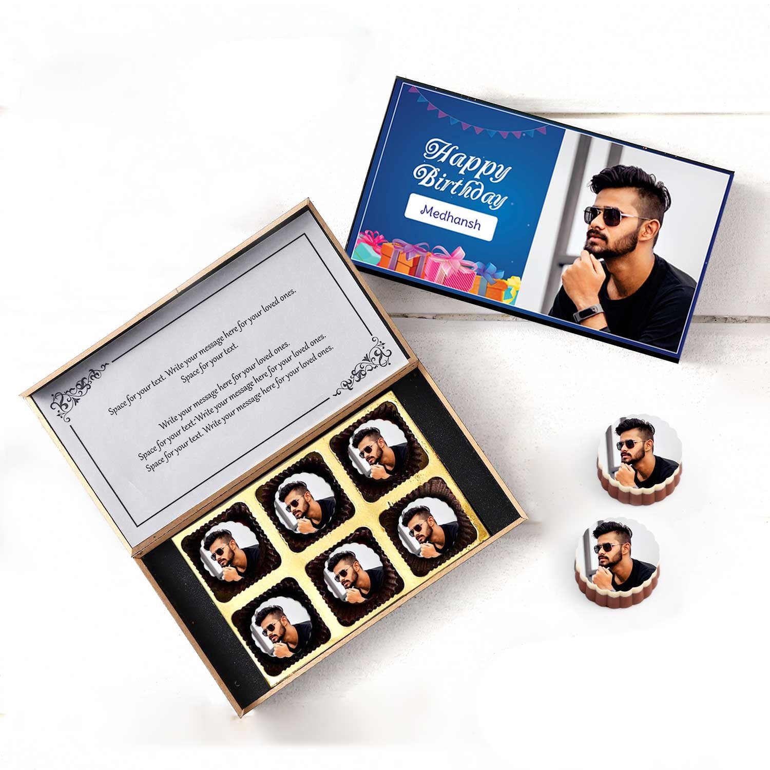 Personalised Chocolate Box with Elegant Design