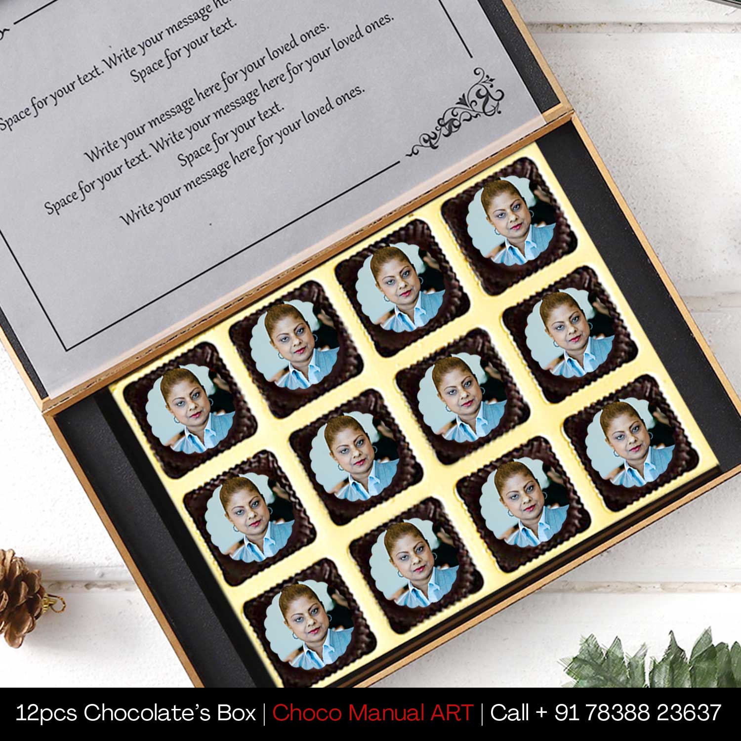 Personalised Chocolates for Birthday with Message Name and Photo