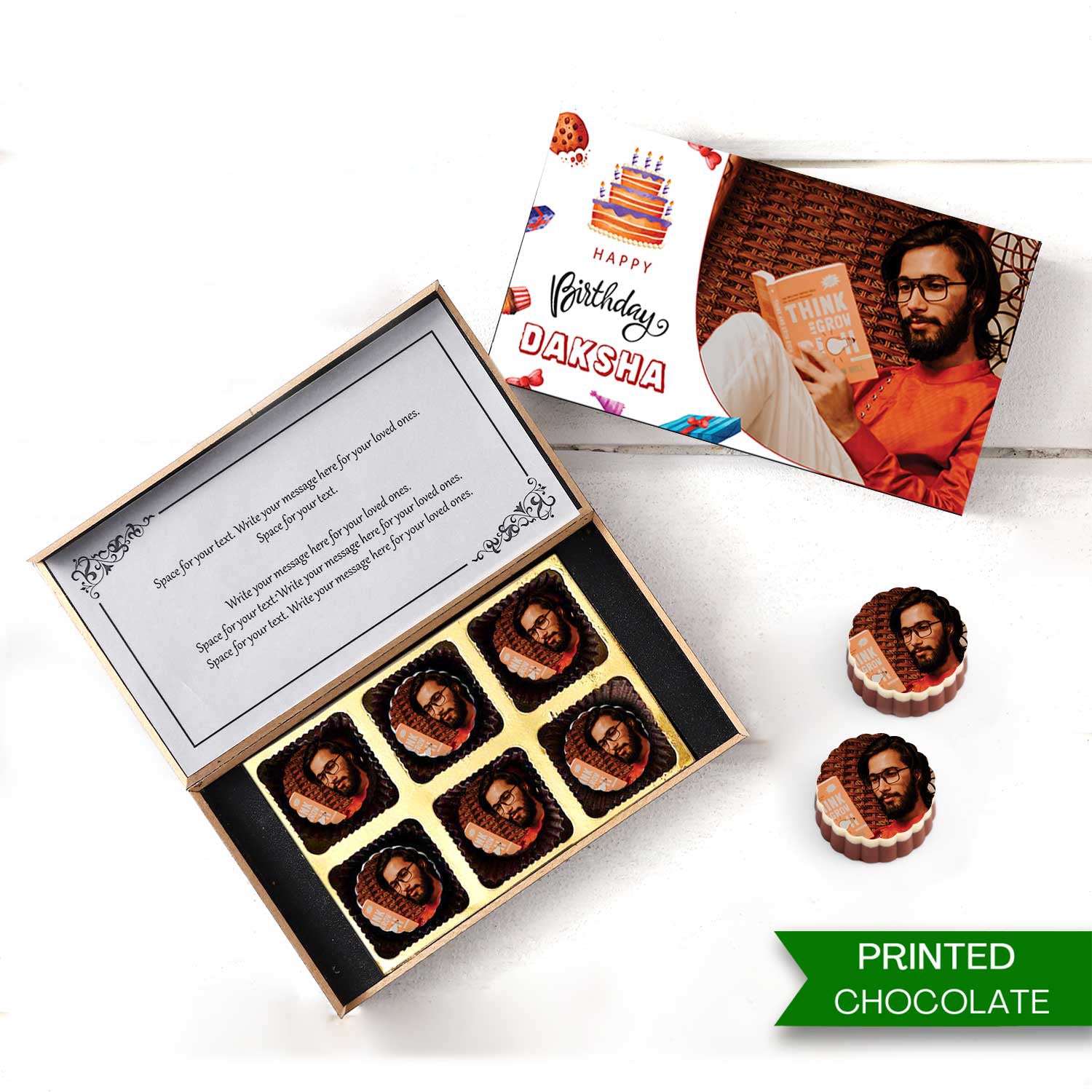 Personalised Wooden Boxes of Chocolates