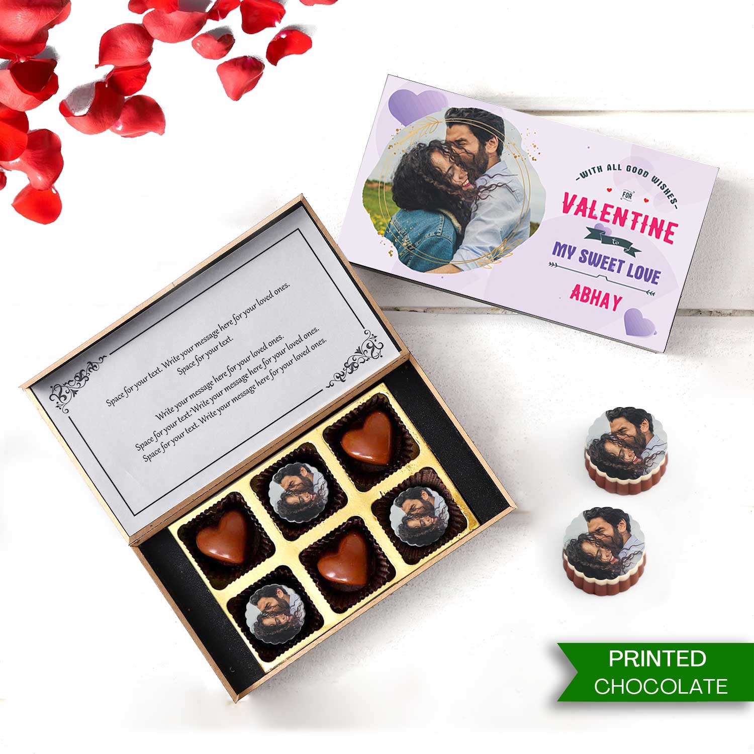 My Sweet Love Valentine Personalised Chocolate Box