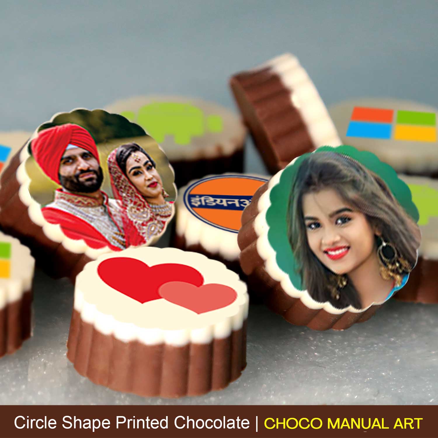 Personalized Hug Day chocolate gift with photo/name printed