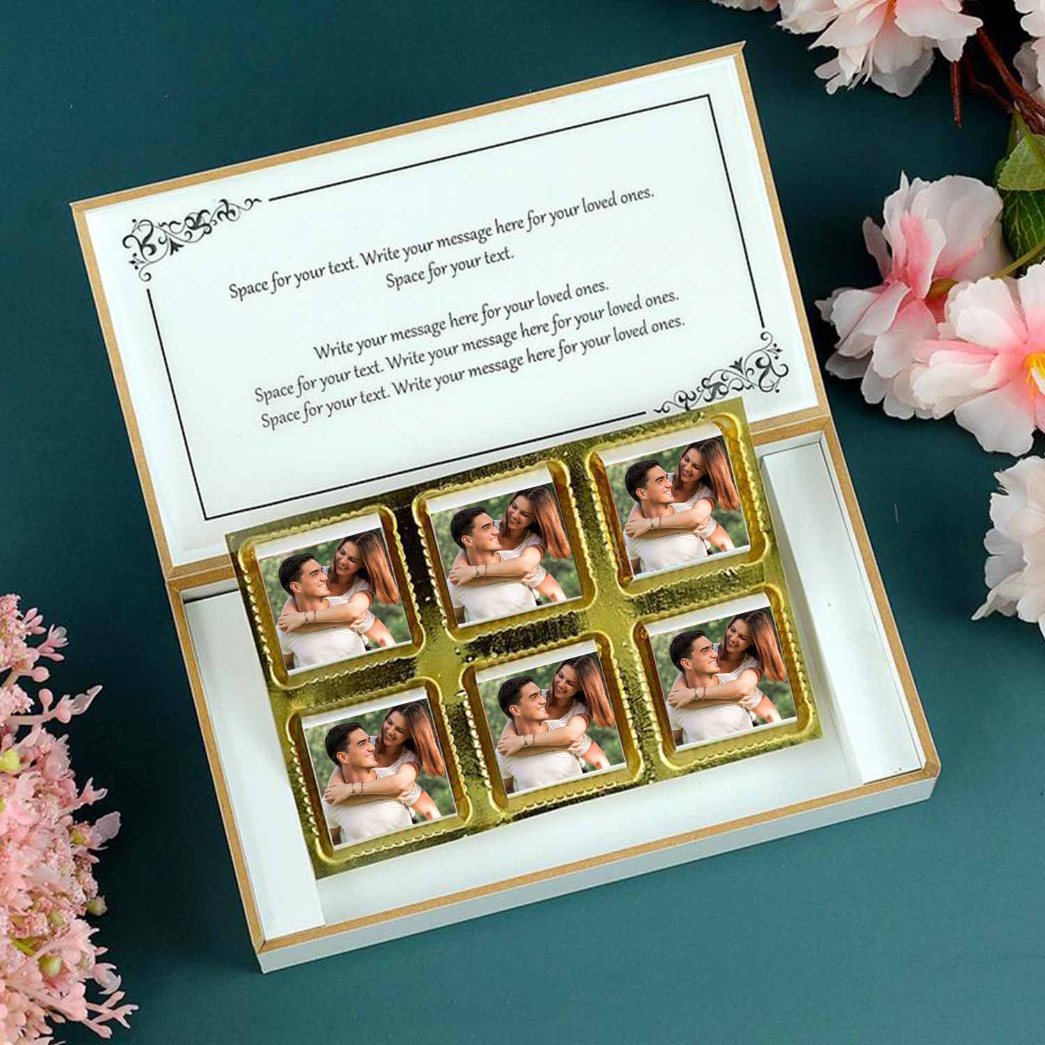 Personalised "Thank You" chocolates return gift "THANK YOU" PRINTED PERSONALIZED WRAPPED CHOCOLATES ANNIVERSARY RETURN GIFT