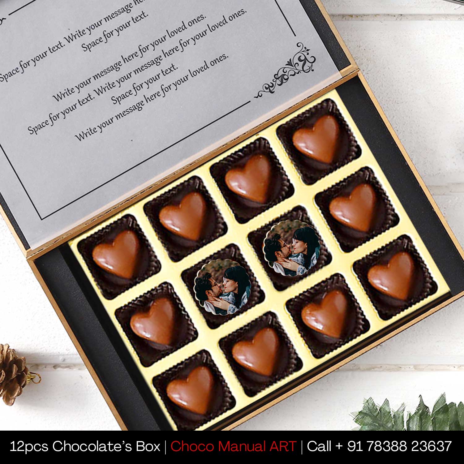 Unique Kiss Day Customised Chocolate gift