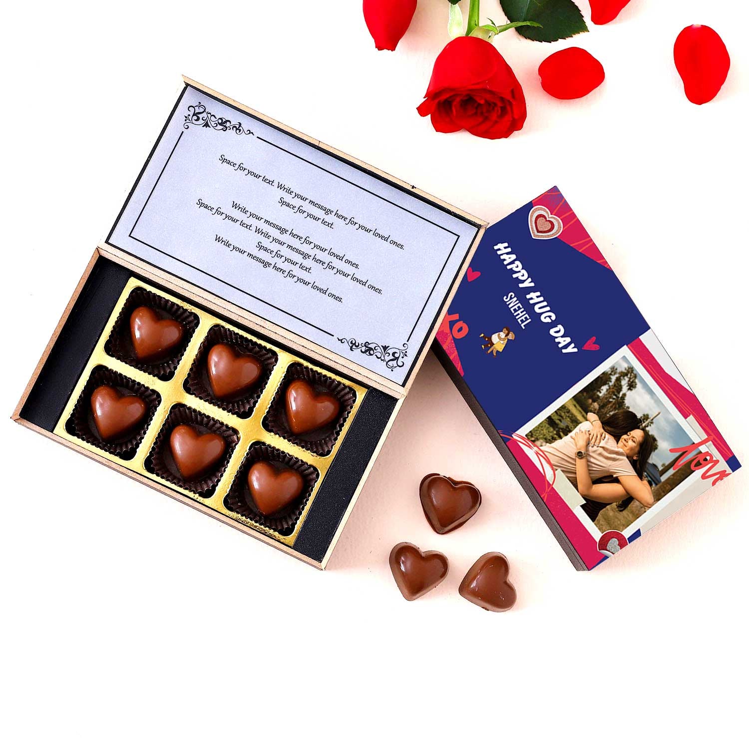 Hug Day Heart Shape chocolates Special gift