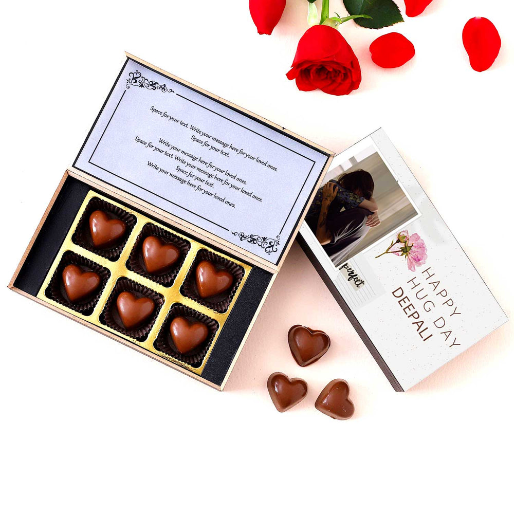 Unique Hug Day Customised Chocolate gift