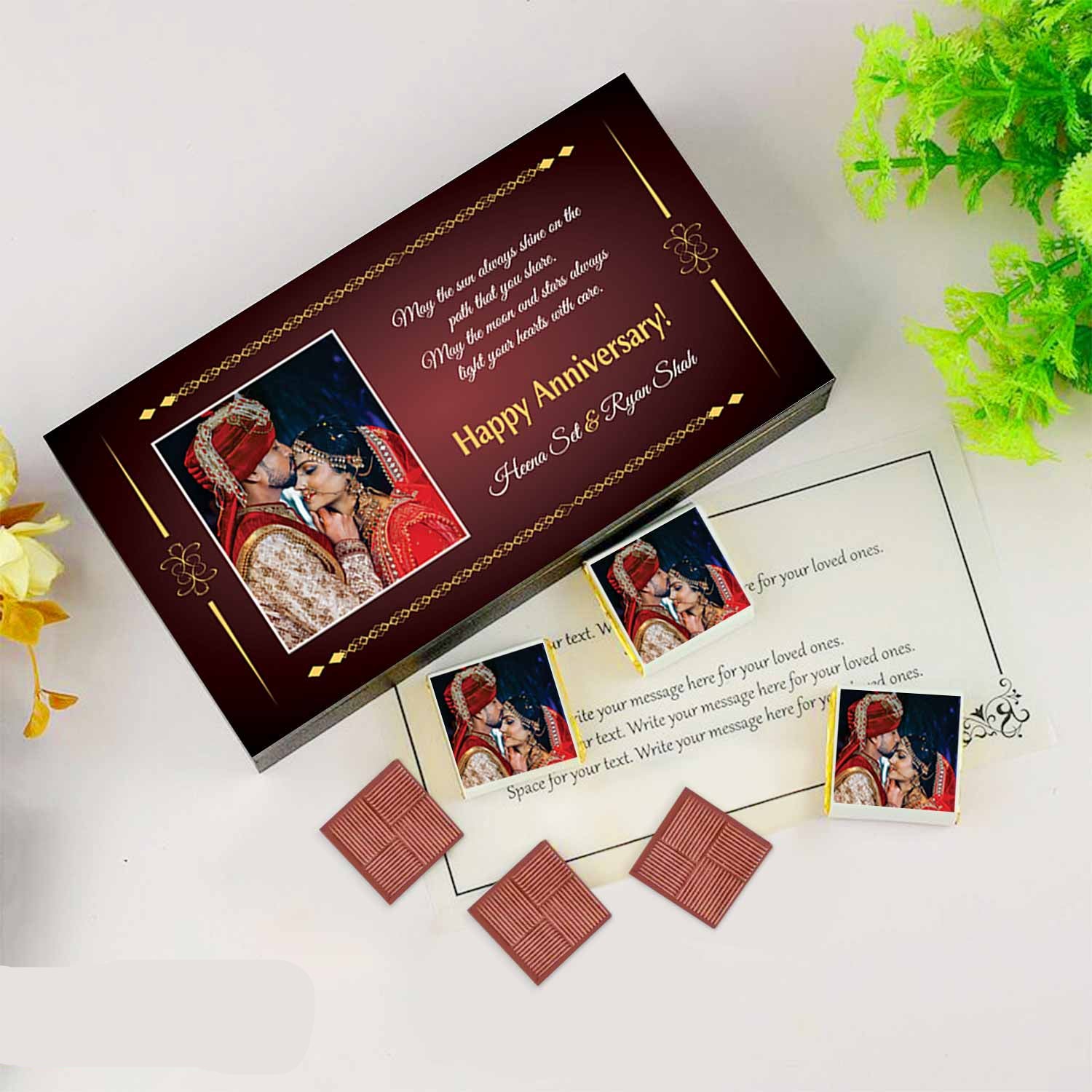 Name and photo Printed Customised Chocolate Wrappers