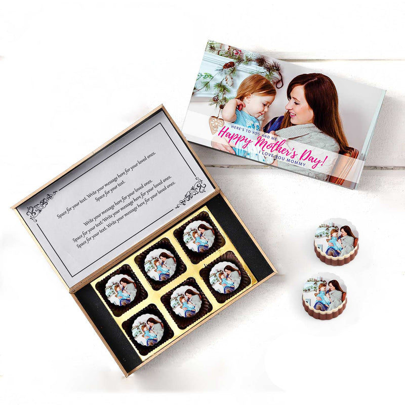 Printed personalised chocolate box for mommy