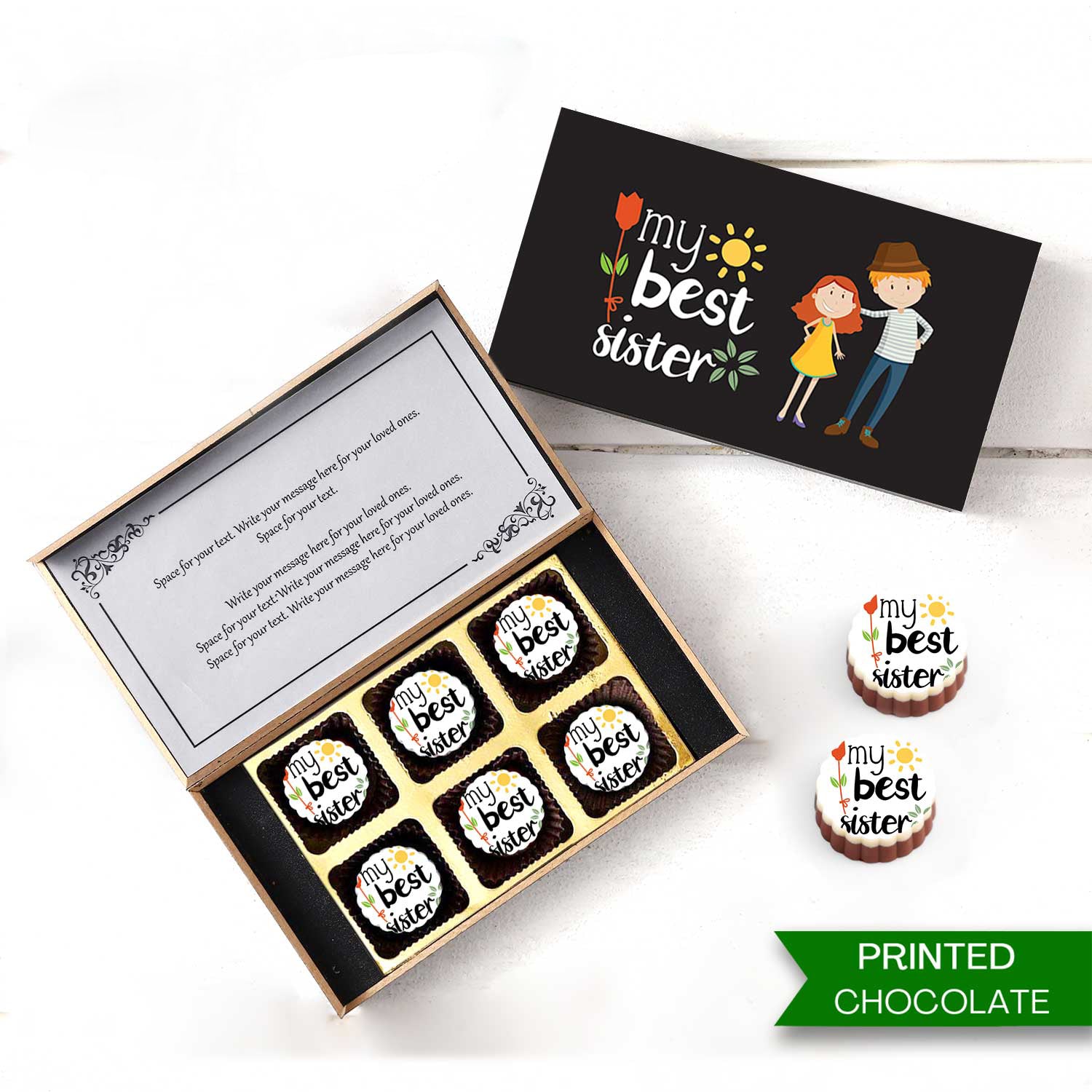 Personalised Printed Chocolate Gift for Sister