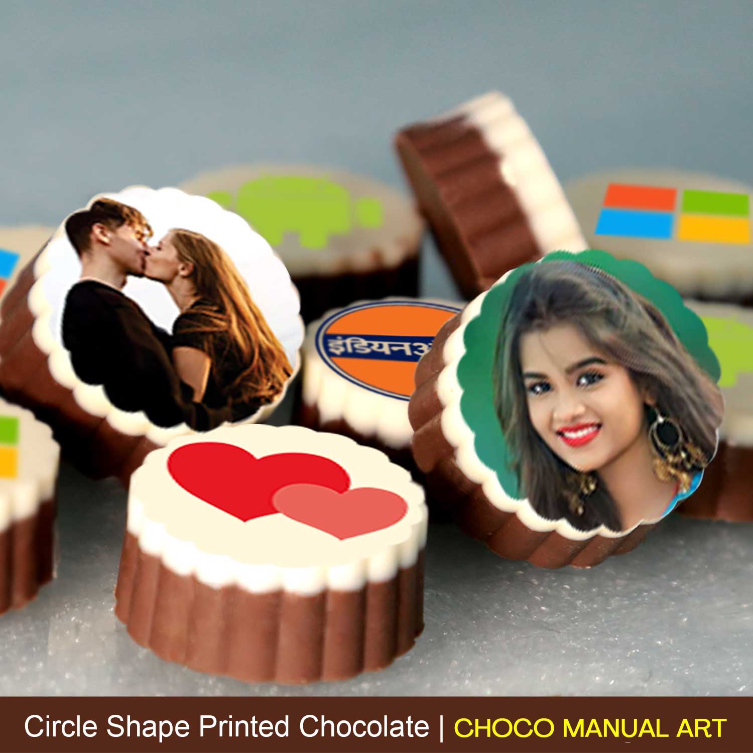Buy online @399 Kiss Day Printed Chocolate with photo/name
