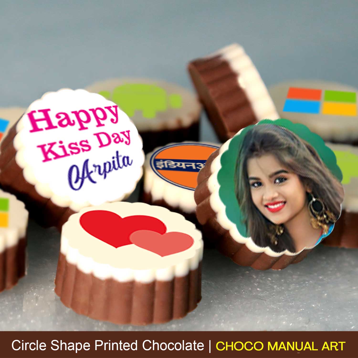 Kiss Day chocolate for printed