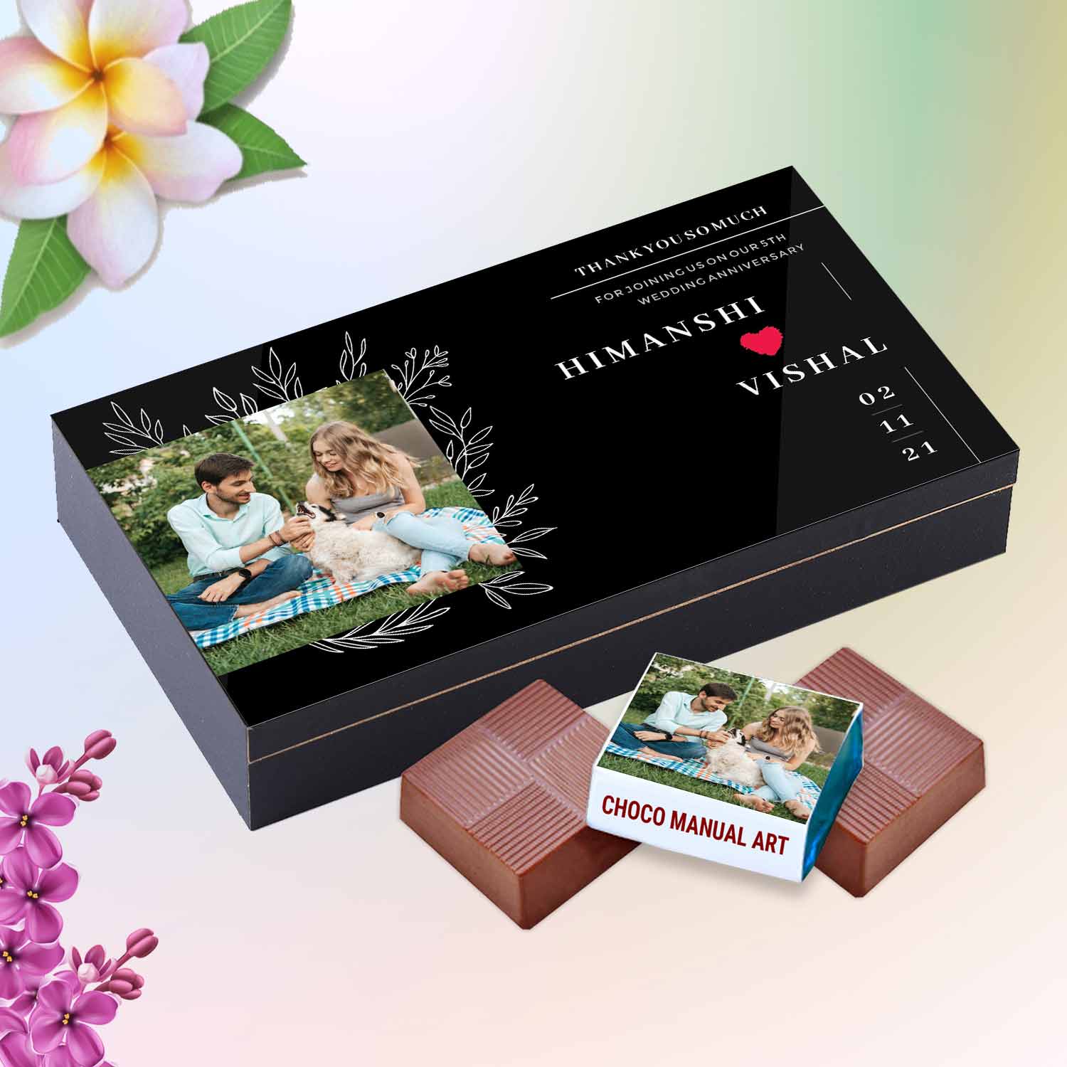 . Beautiful Personalised Box Customised elegant wooden gift boxes personalized with your name and photo