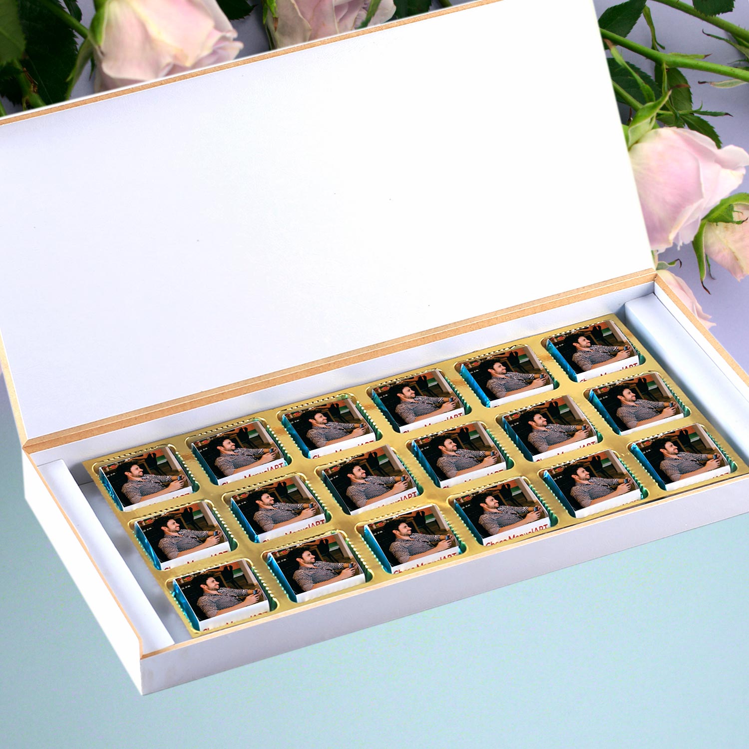 customised Photo printed rakhi chocolate gift box