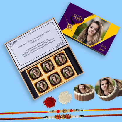 Photo printed personalised chocolates gift for lovely sister