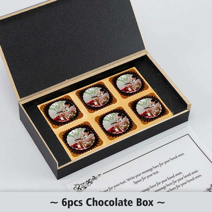 Pretty purple personalised chocolates gift for Raksha Bandhan