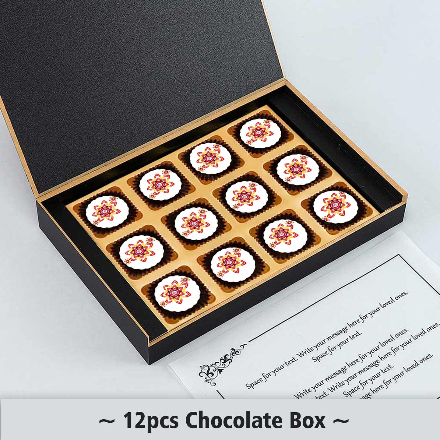 Printed Chocolate with Rakhi Decorated on Box