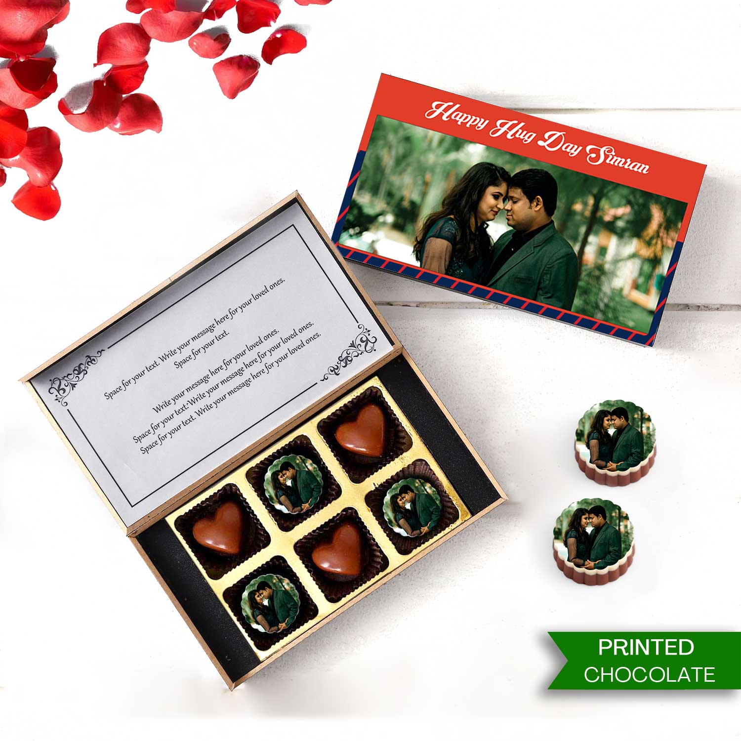 Send Hug Day Premium Personalised chocolate gift