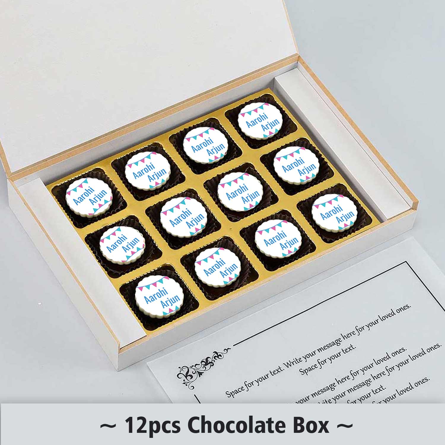 wrapped chocolates twins announcement