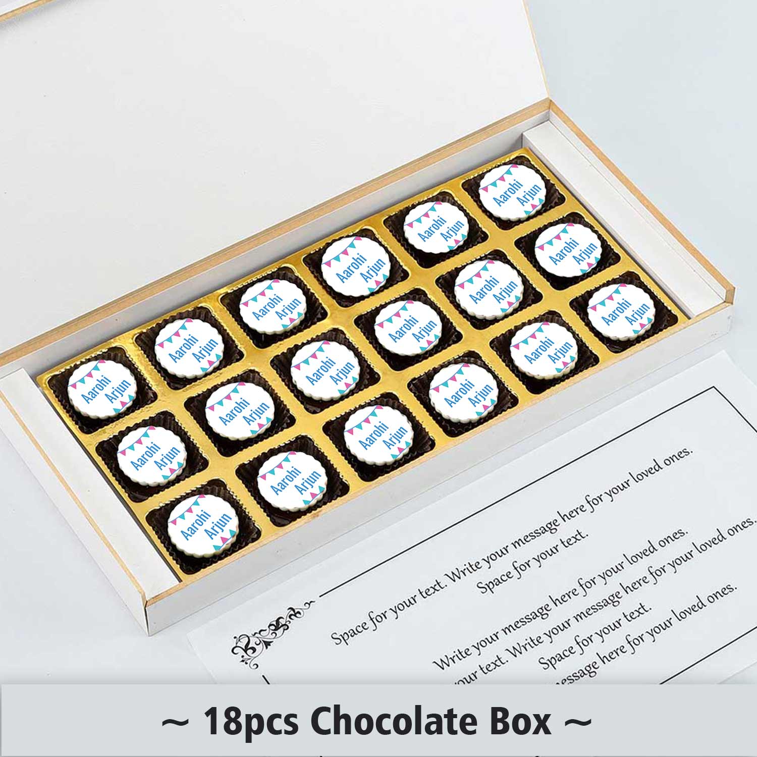 wrapped chocolates twins announcement