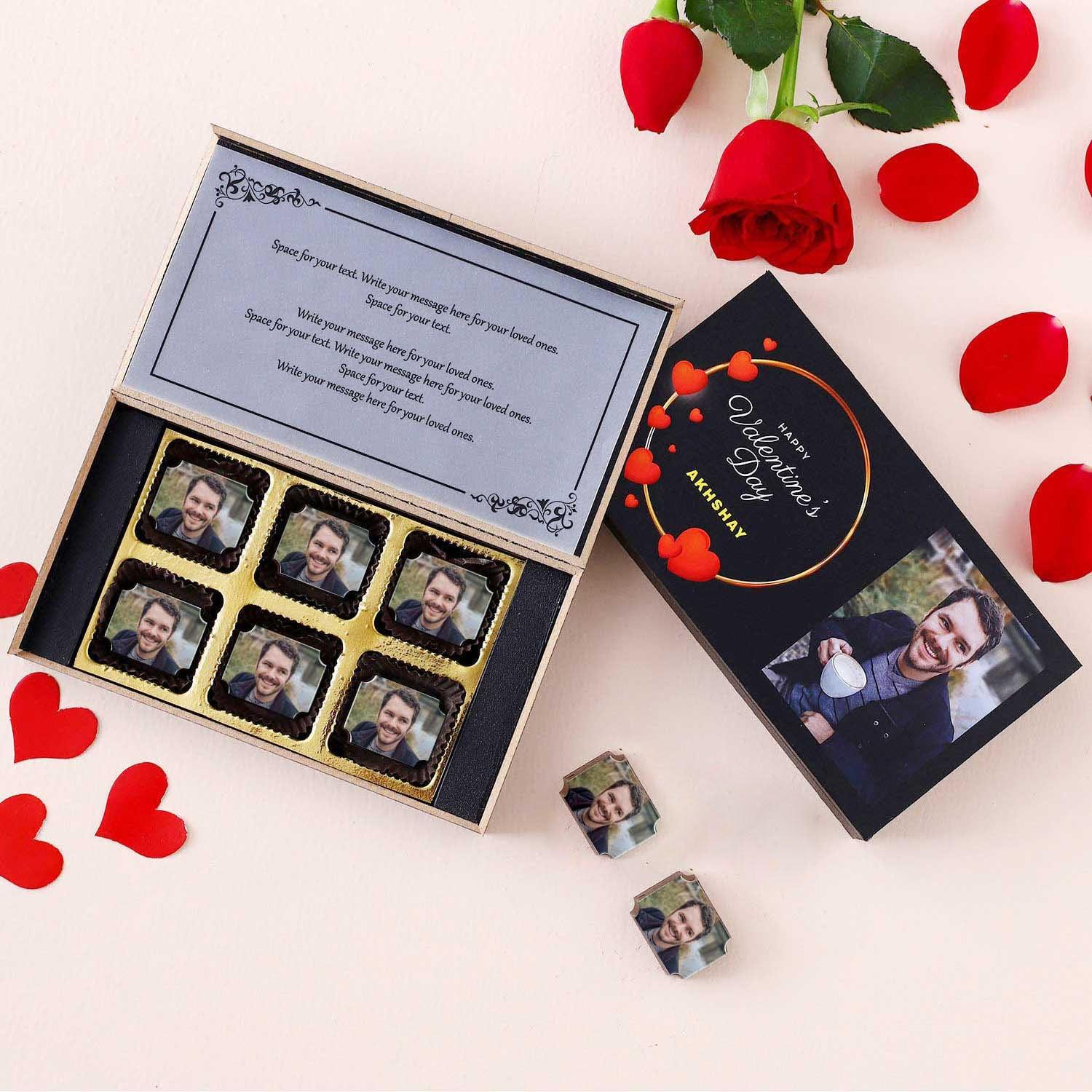 Happy Valentine's Day Personalised Chocolate Box gift Box - Choco Manual ART