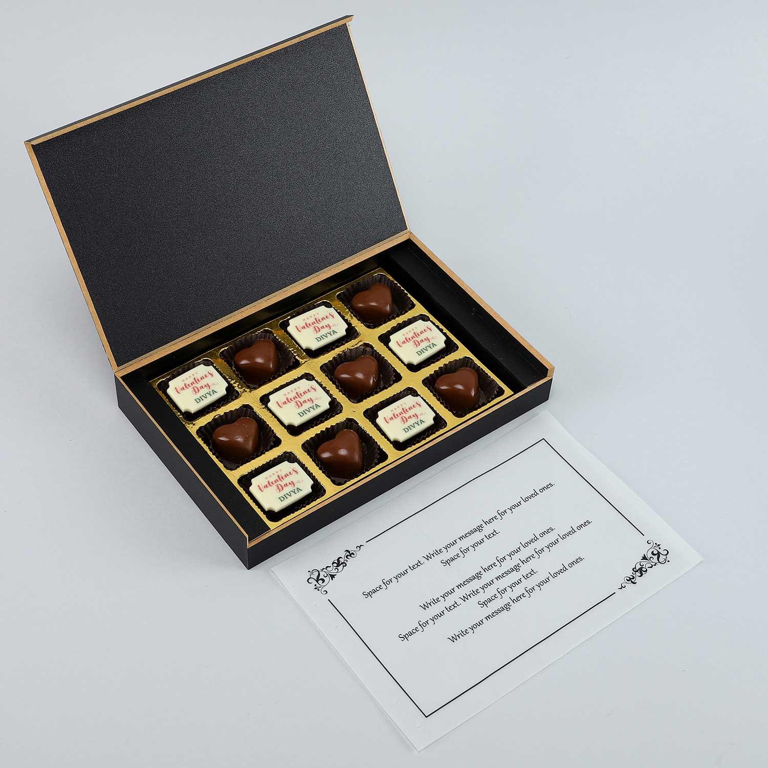 Full Of Hearts & Love Personalised Chocolate Box - Choco Manual ART