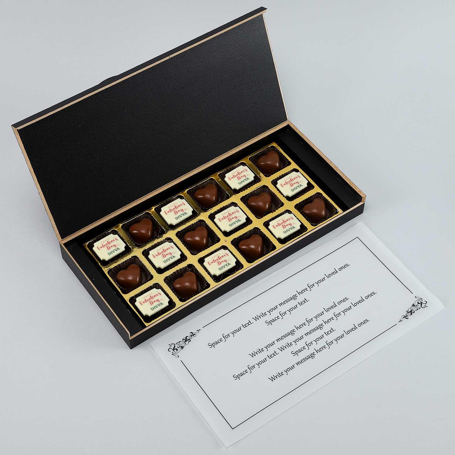 Full Of Hearts & Love Personalised Chocolate Box - Choco Manual ART
