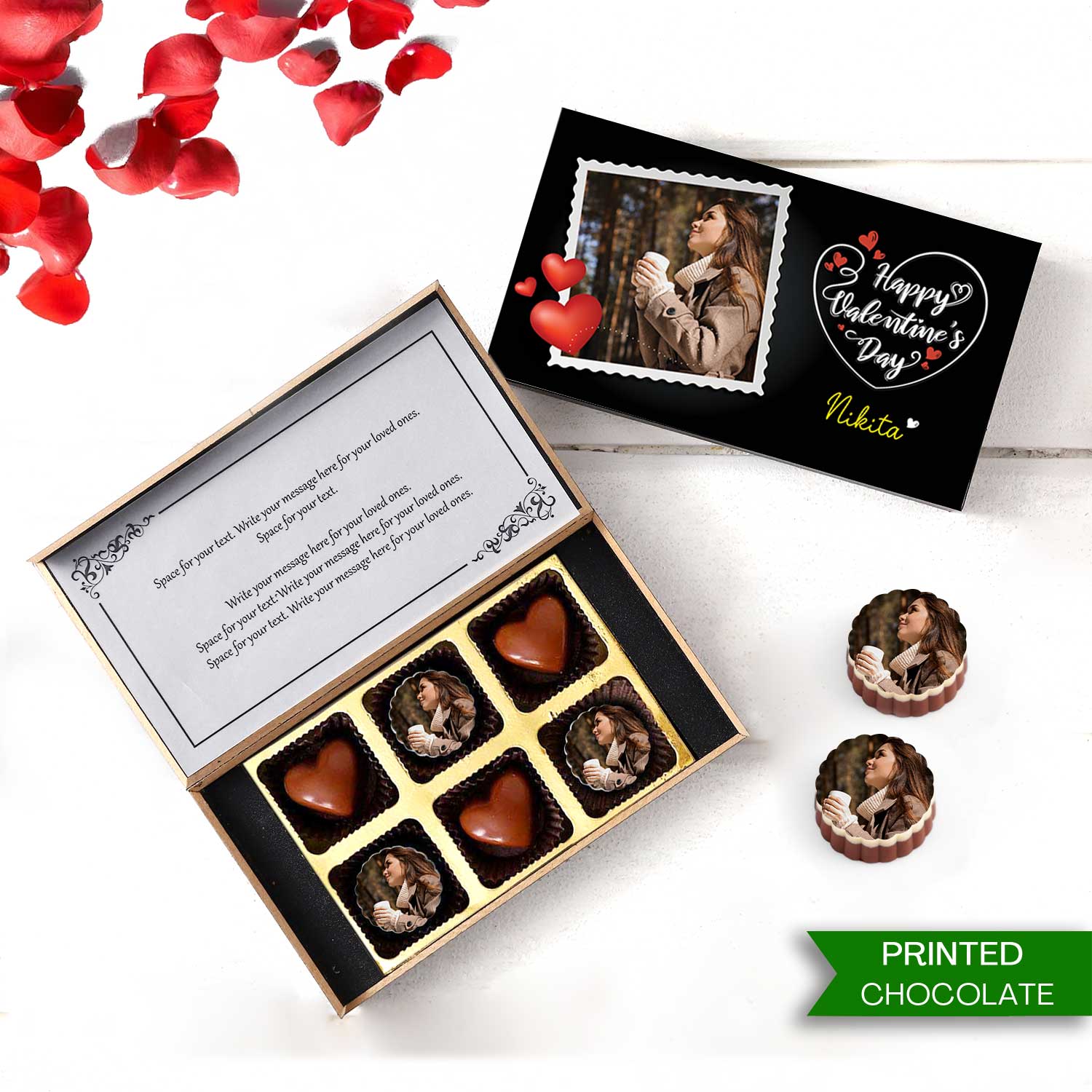 Valentine's Day Theme Personalised Chocolate Box