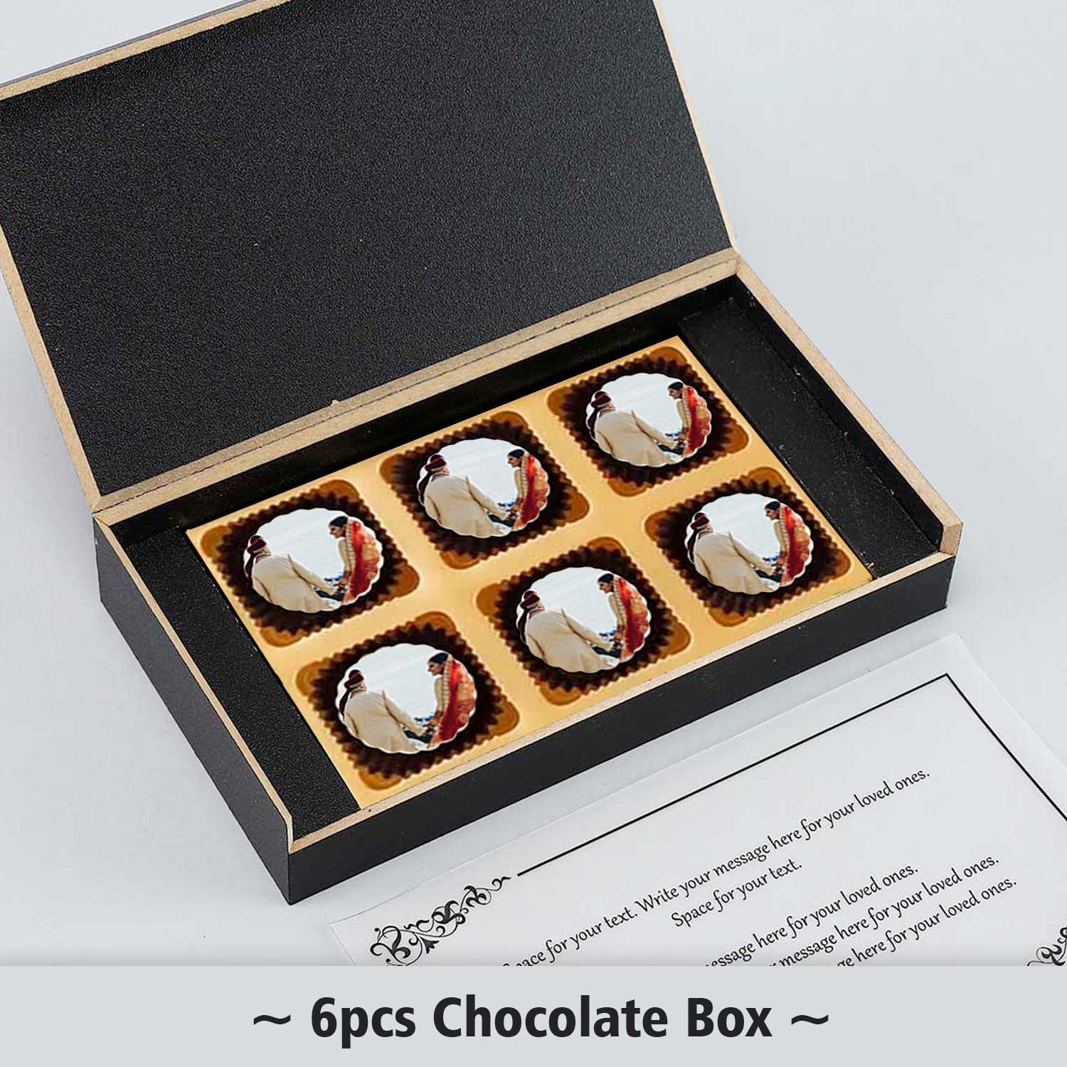 Ornate maroon wedding return gift printed chocolates