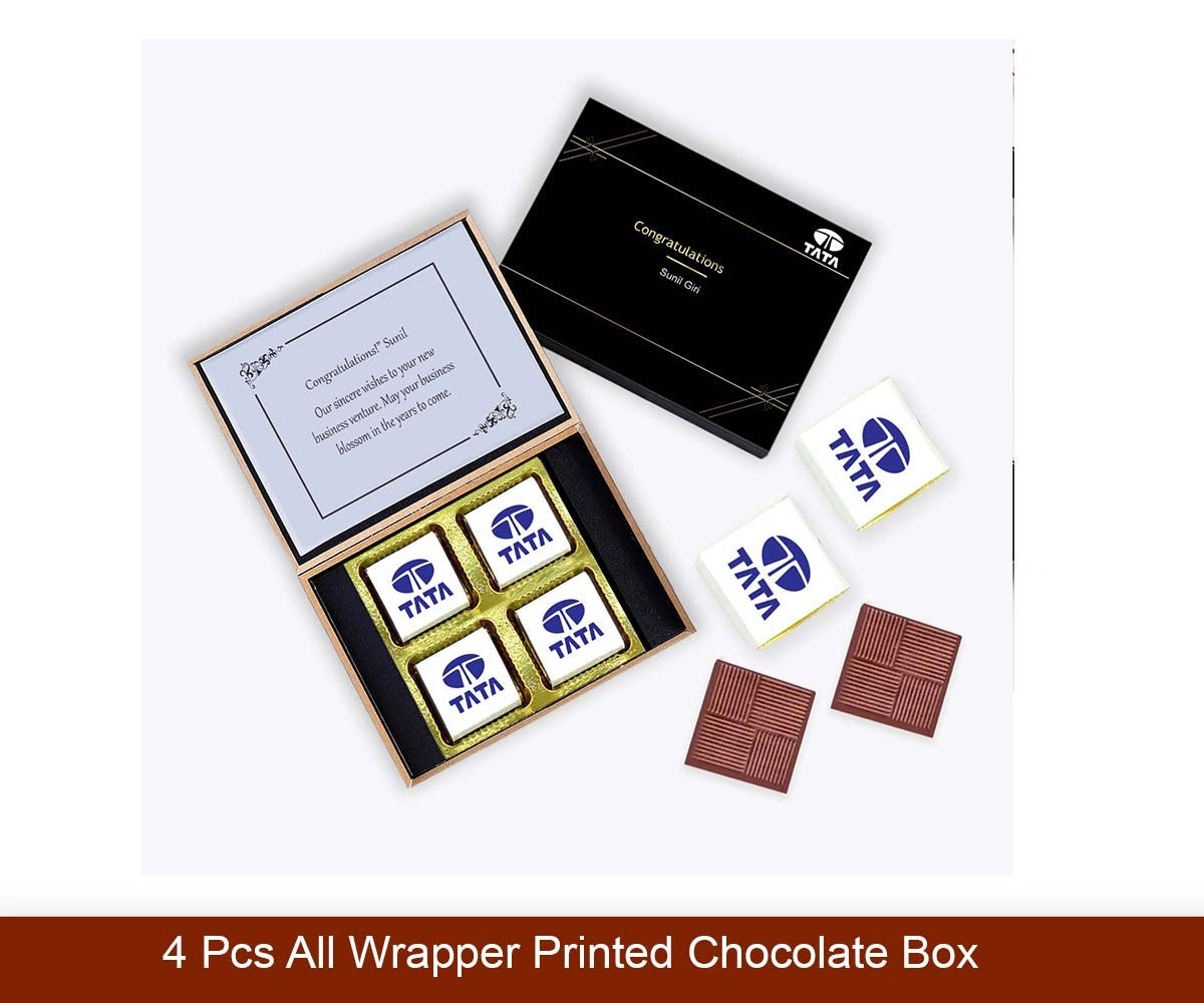Corporate Logo Printed Chocolate Gifts for Clients or Employees