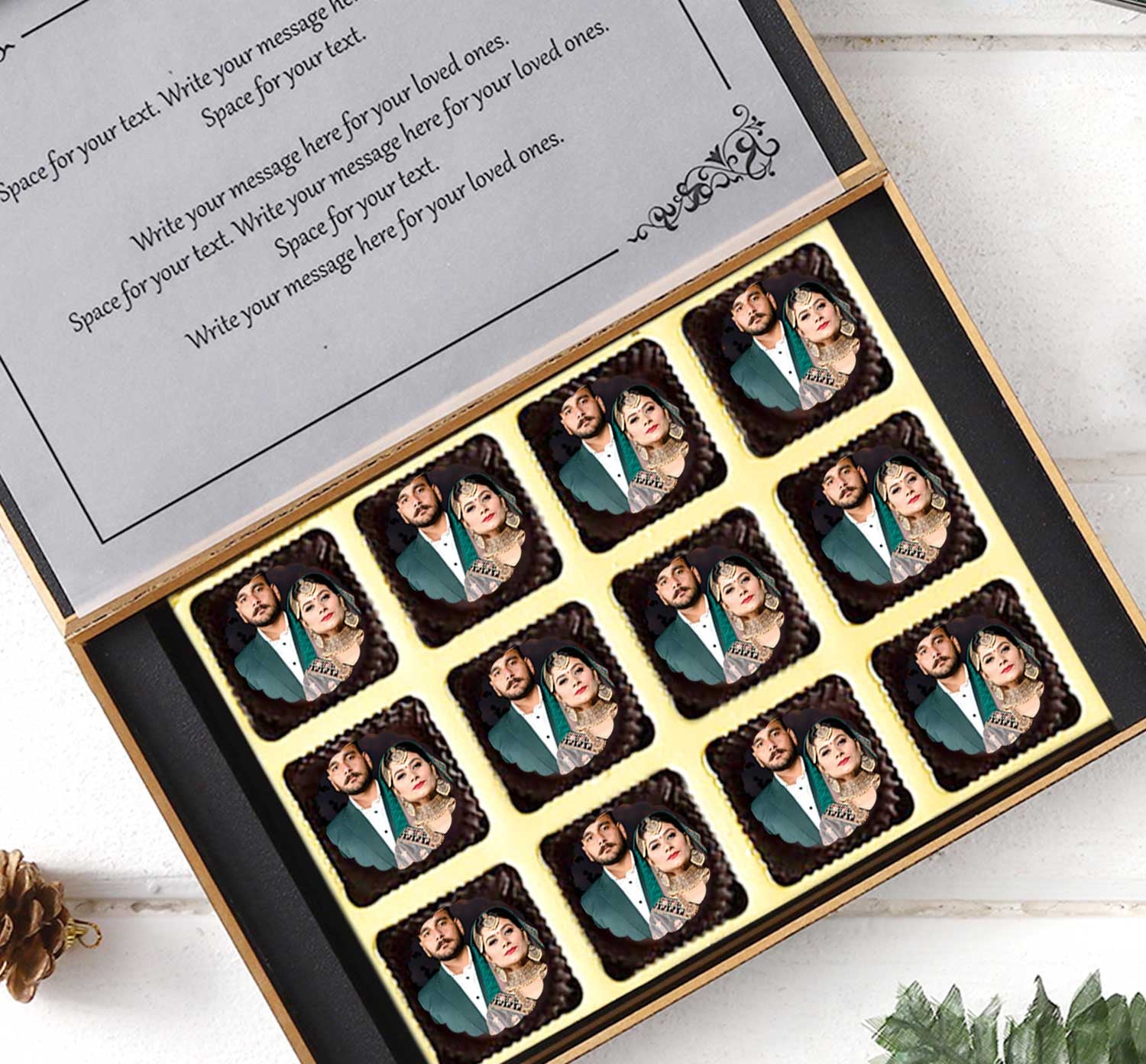 Personalized Printed Chocolates Gifts for Wedding Anniversary
