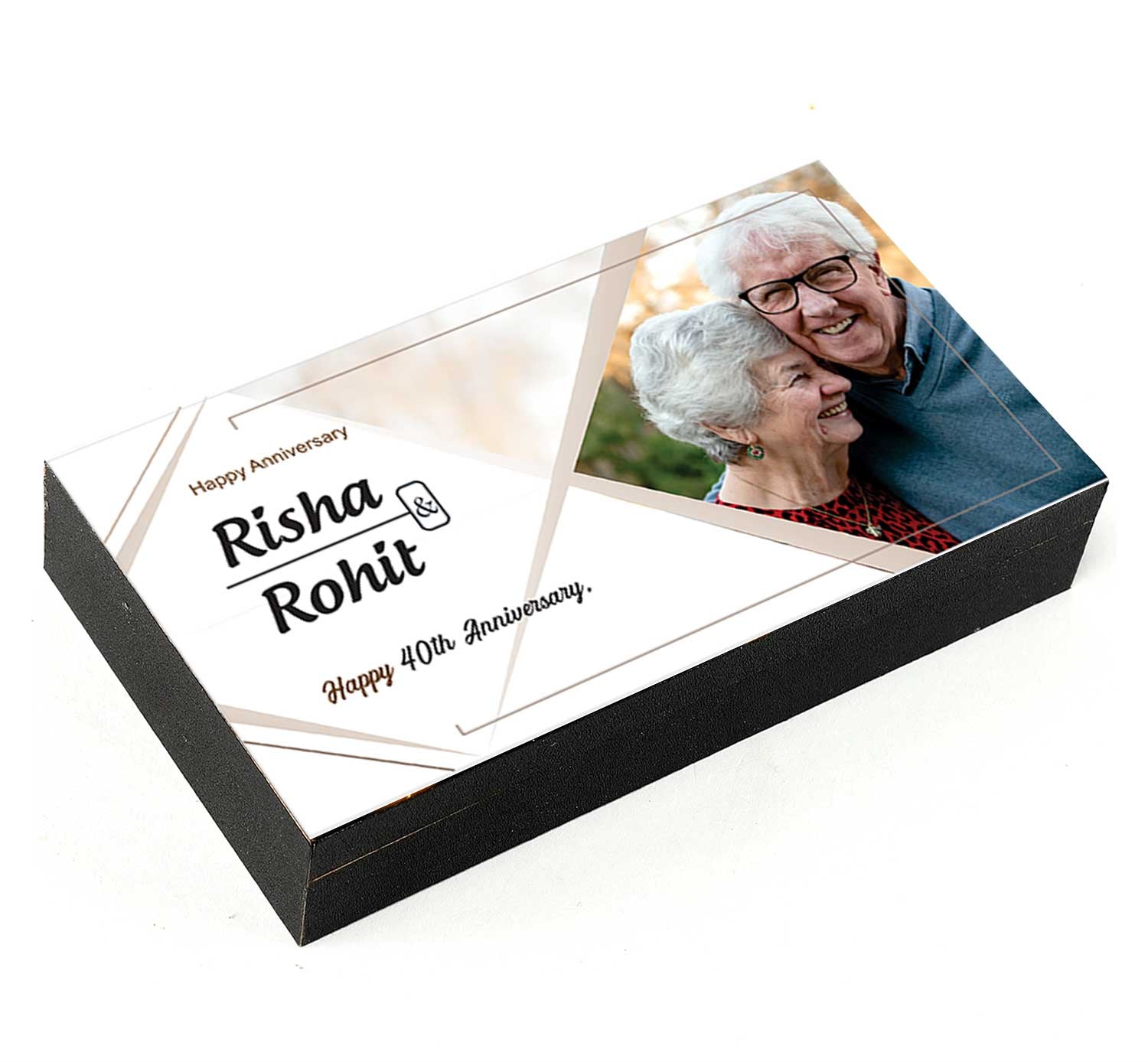 40th anniversary photo printed box of chocolates