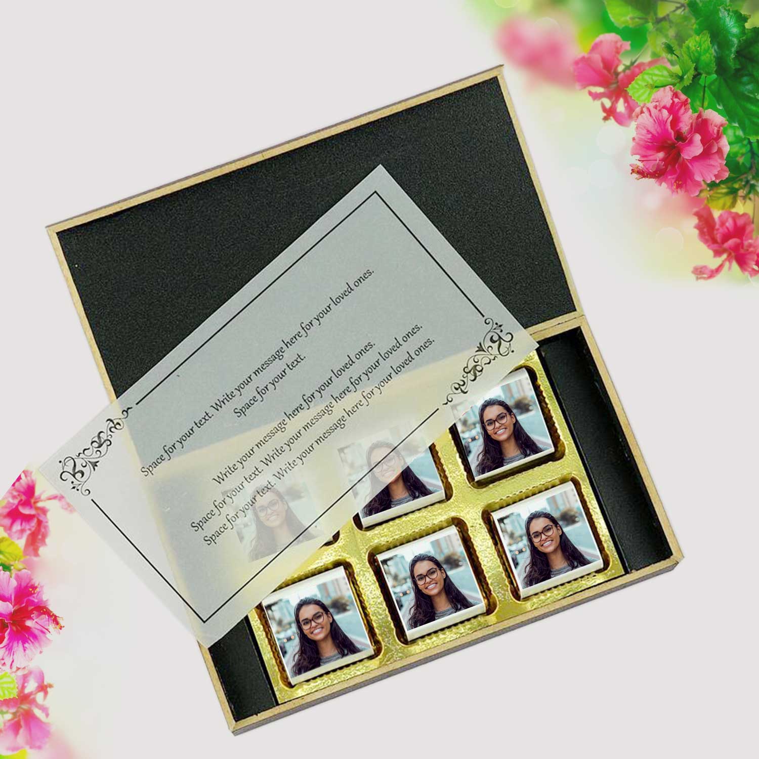  Write a Birthday Greeting Send them warm wishes for the birthday. Your message will be printed on butter paper and placed inside the gift box