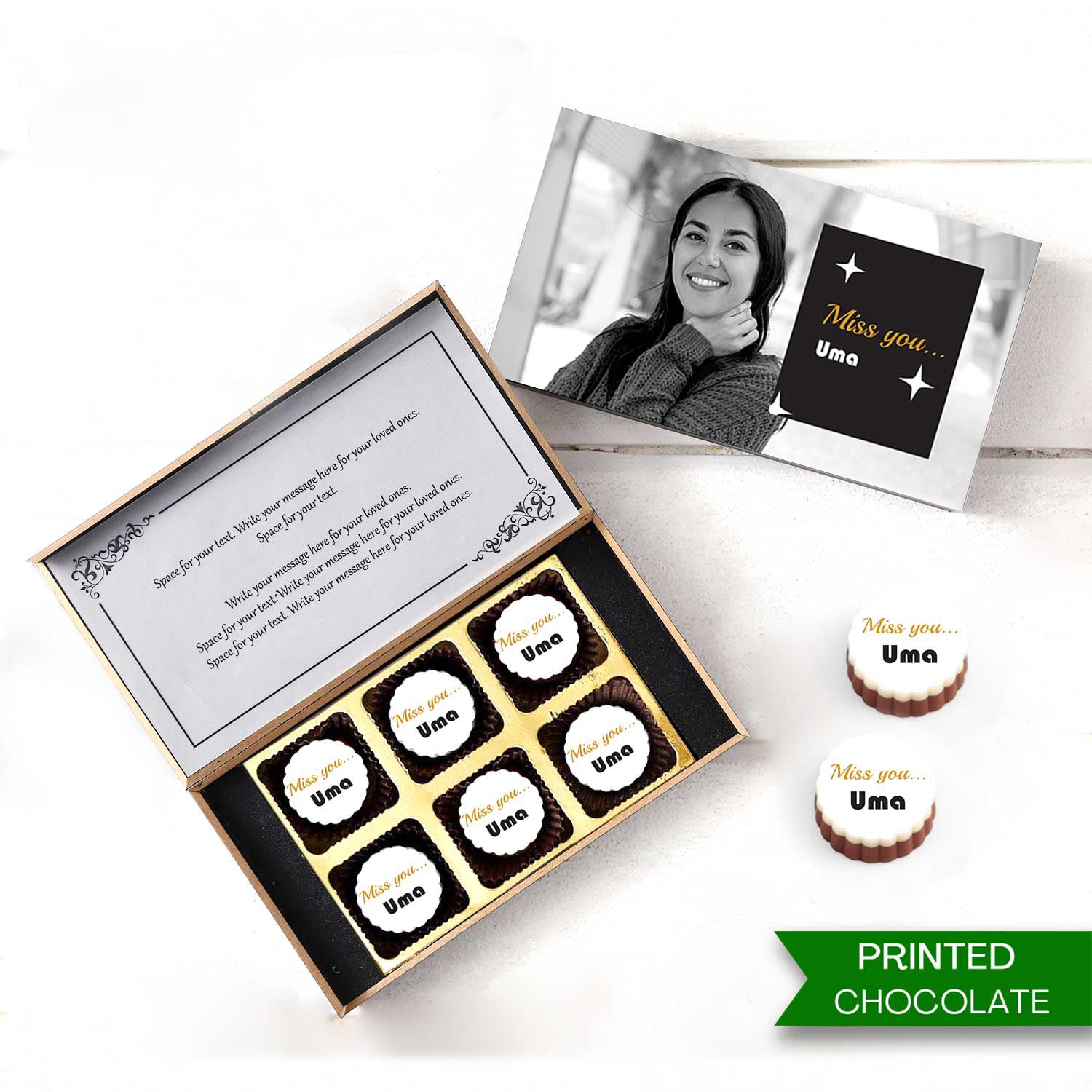 I Miss You Customised Chocolate Gifts Online In India