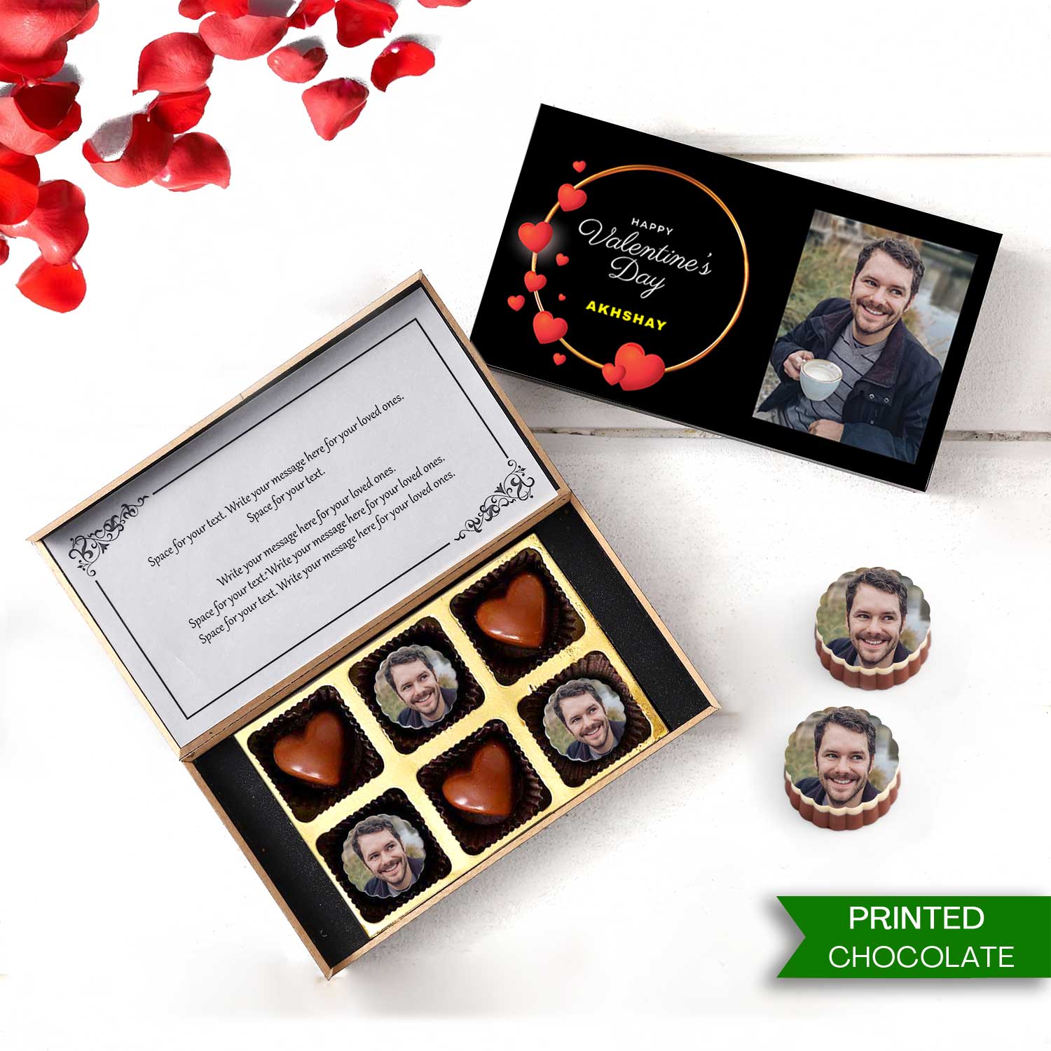 Happy Valentine's Day Personalised Chocolate Box gift Box