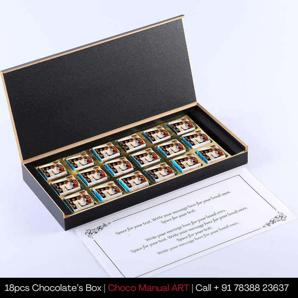 18 pcs Customised Print wrapped Chocolates for Family