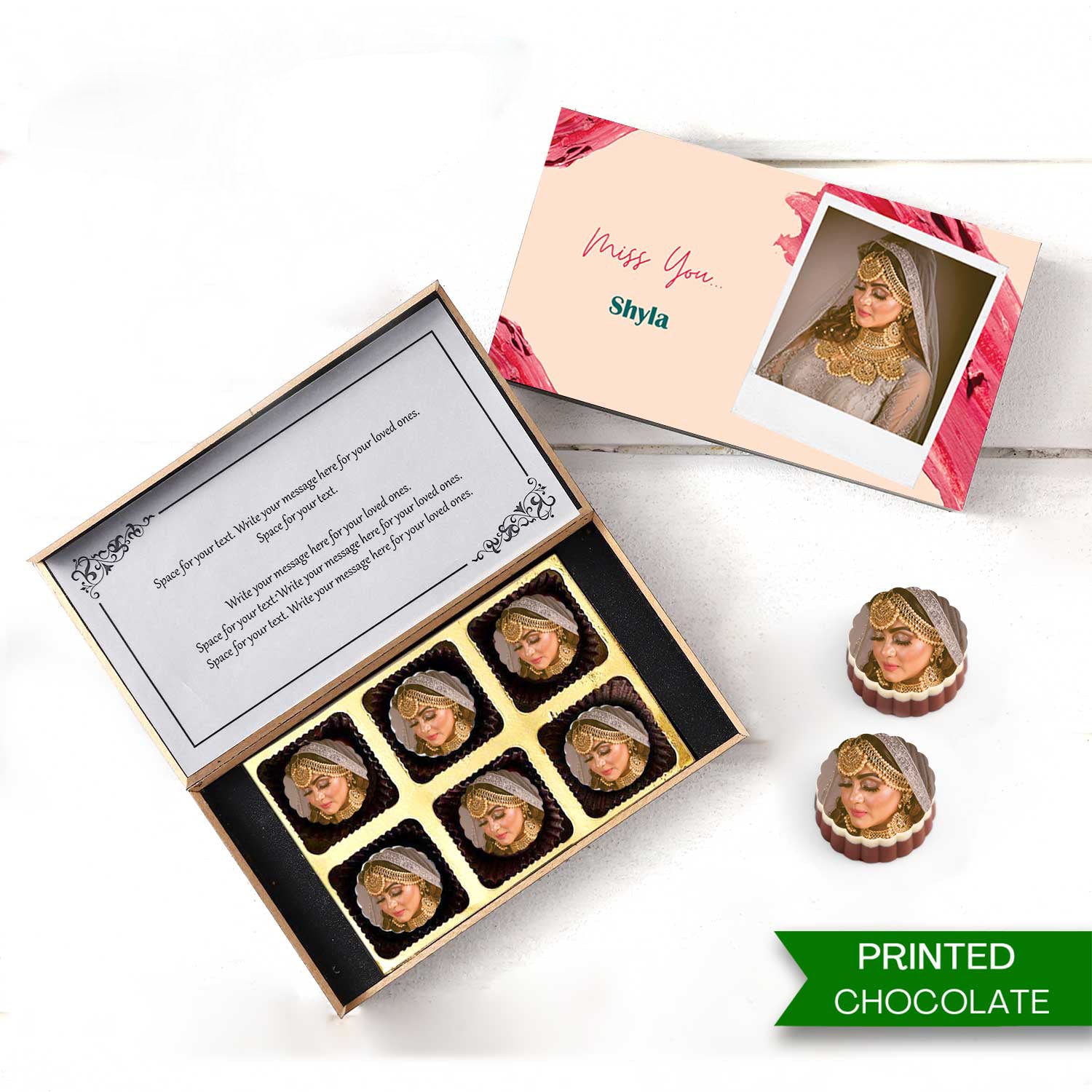 Premium Customised Printed Chocolate Gifts for Miss You  - Choco ManualART