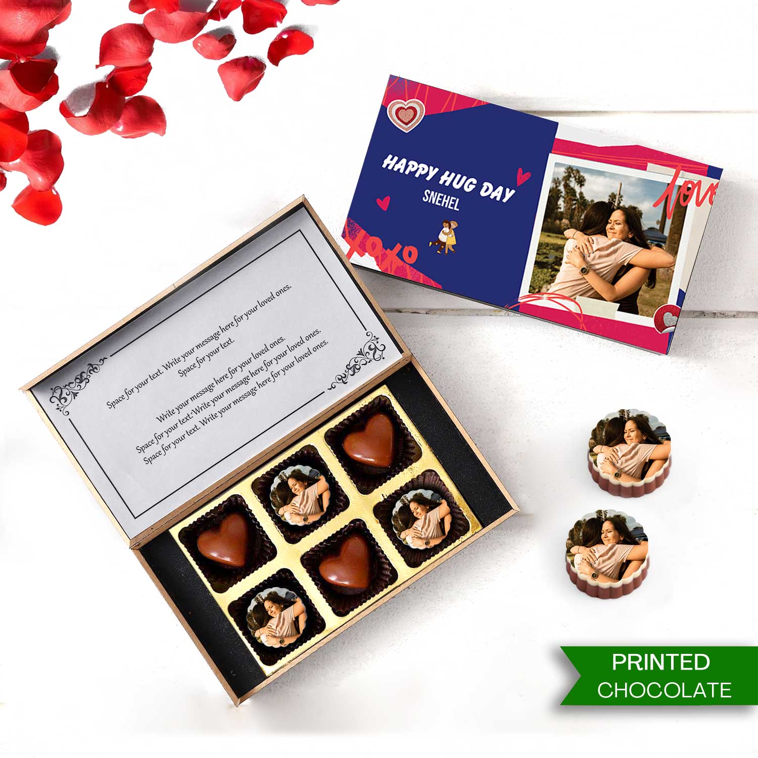 Hug Day Heart Shape chocolates Special gift