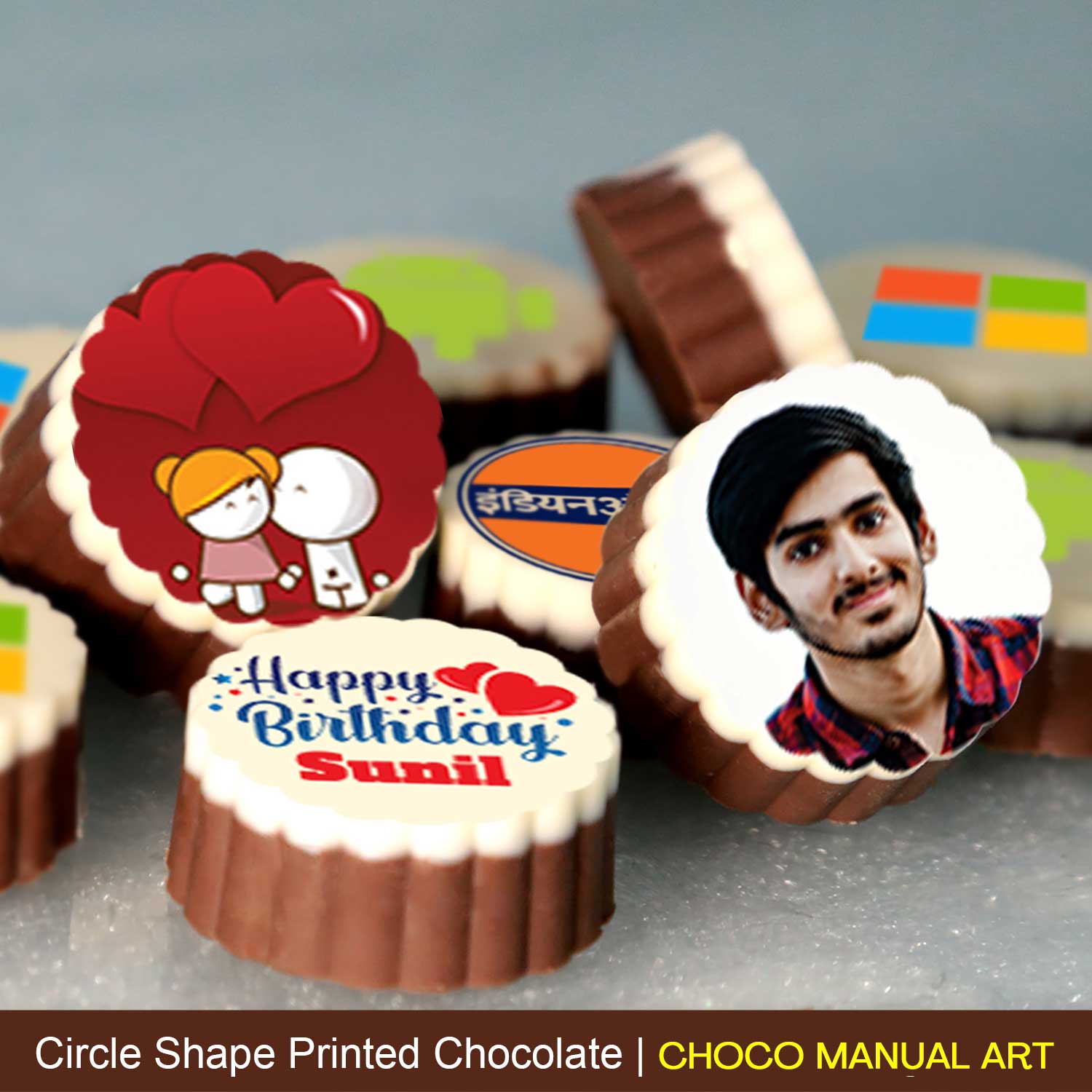 Miss You Printed Personalised Chocolate Gifts - Choco ManualART
