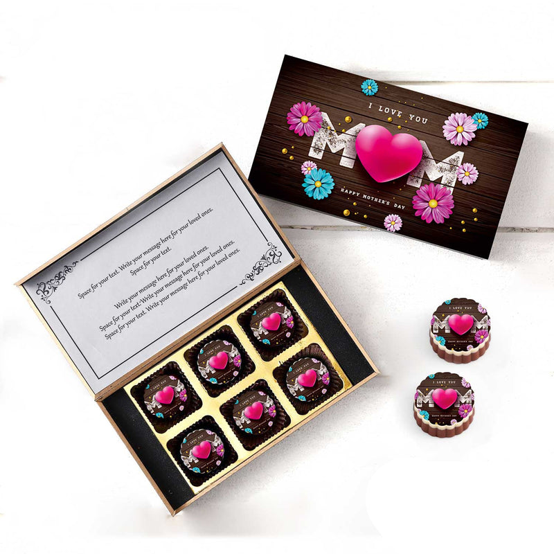 colourful flowers printed chocolates box for mother